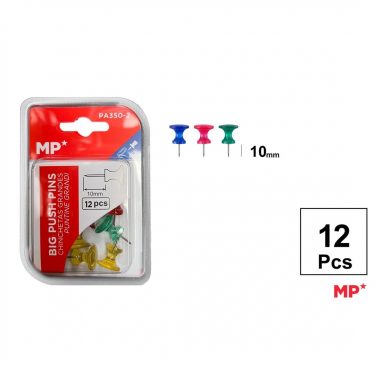 Színes térképtű átlátszó nagy fejjel 10 mm 12 db/cs PA350-2