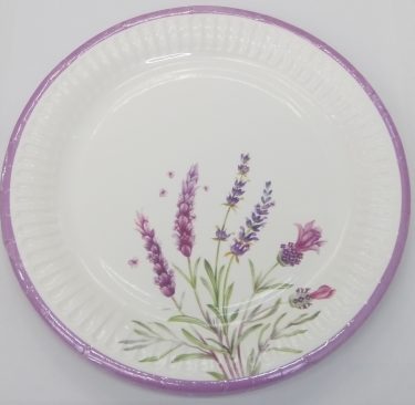 Papírtányér (kicsi) Levendulás 18 cm 8 db/cs