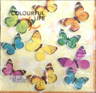 Dekorszalvéta - Mariposas coloradas