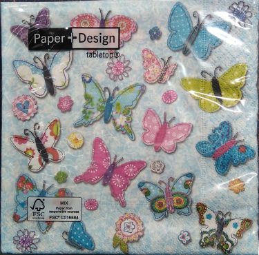 Dekorszalvéta - Handmade butterflies