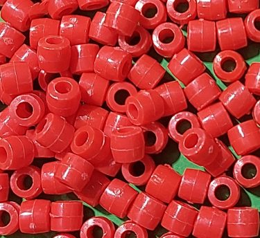 Műanyag gyermekgyöngy 45-50 dkg - 6 mm - piros