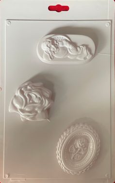 Gipszöntő sablon Virágok és angyal